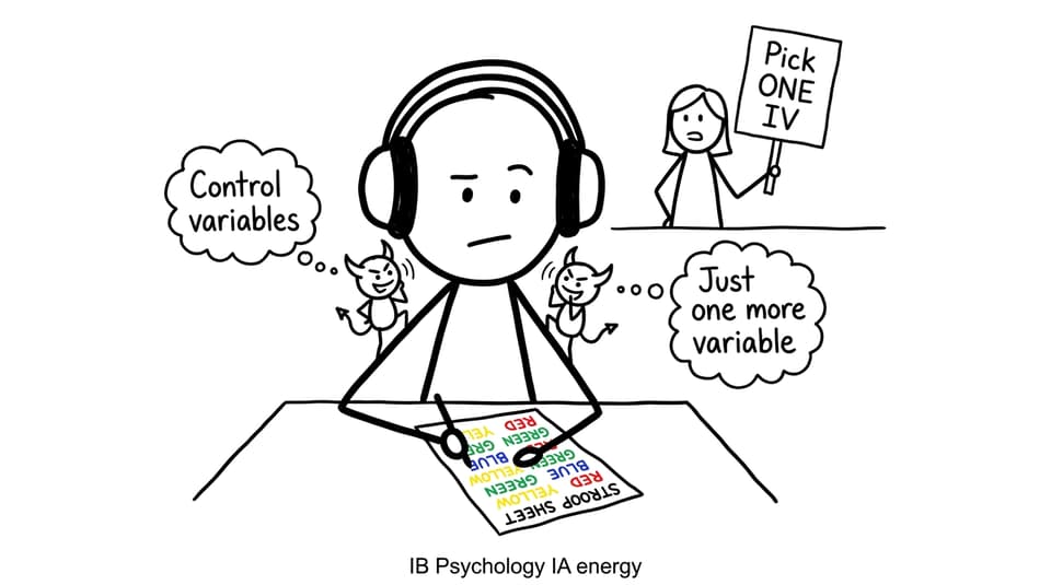 Stick-figure gremlins arguing about variables