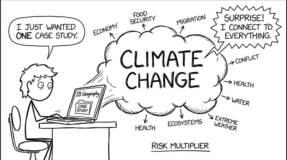 Comic: climate change risk multiplier pop-up