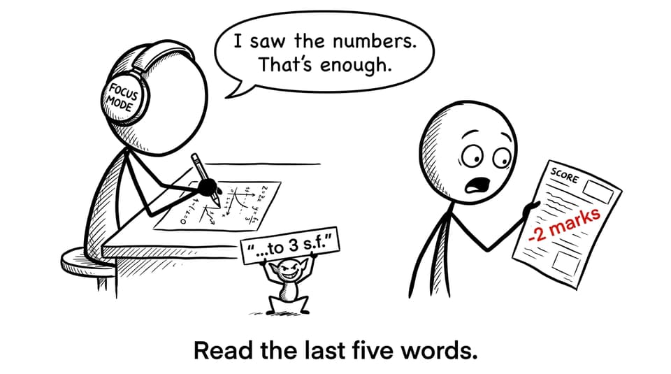 Comic about losing marks by missing 3 s.f.