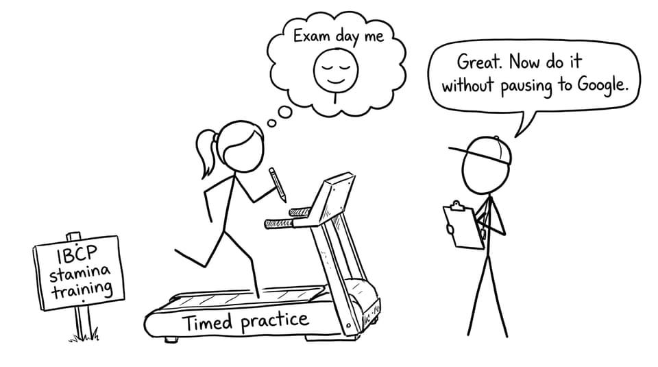 Timed practice treadmill joke