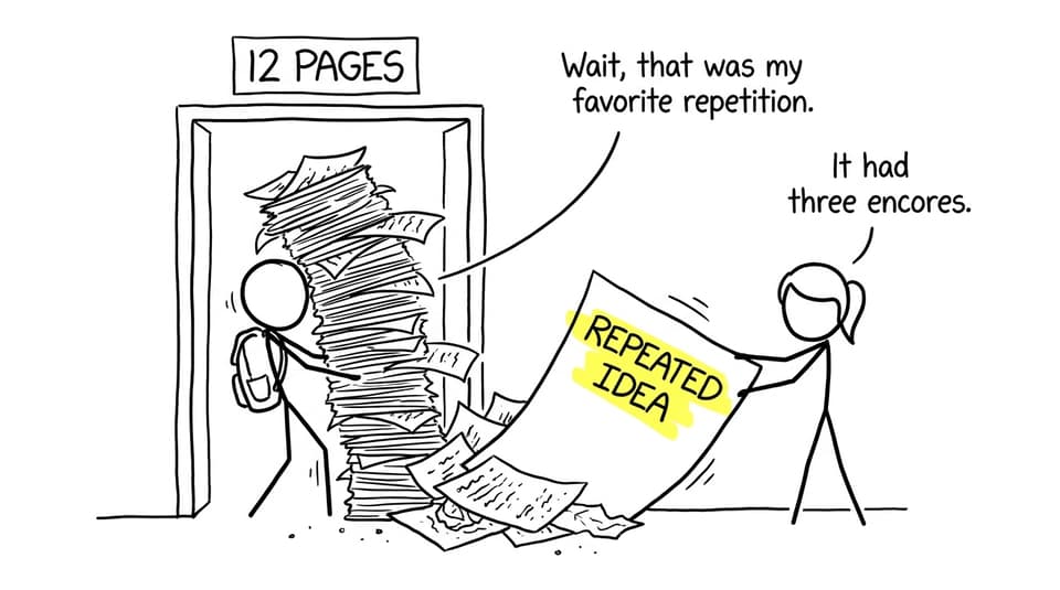 A repeated idea receives its third and final encore