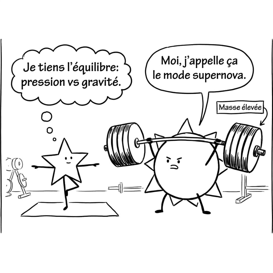 Deux étoiles au sport: pression vs gravité