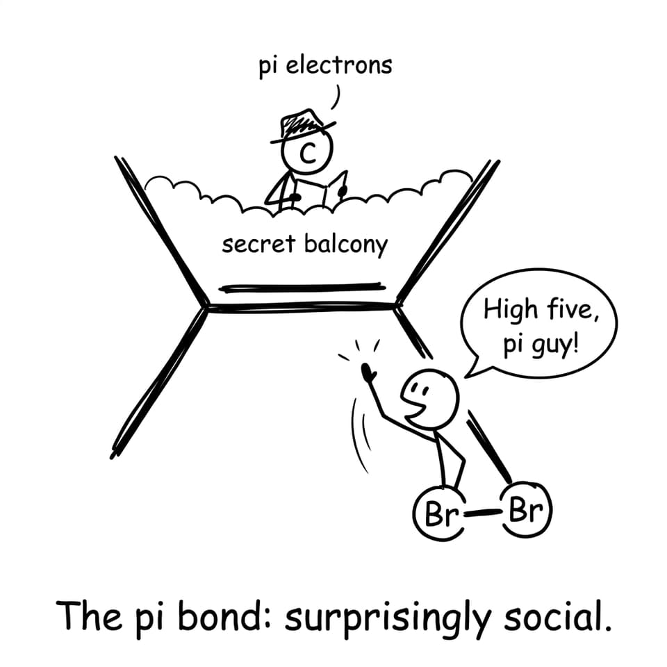 The pi bond as a social balcony