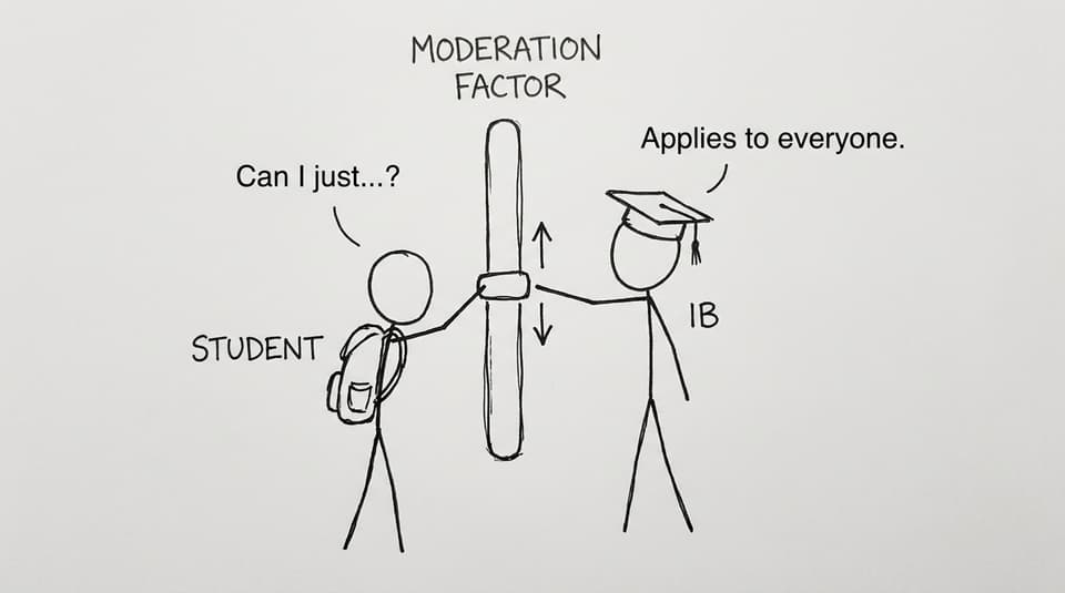 A giant moderation factor slider students can’t nudge