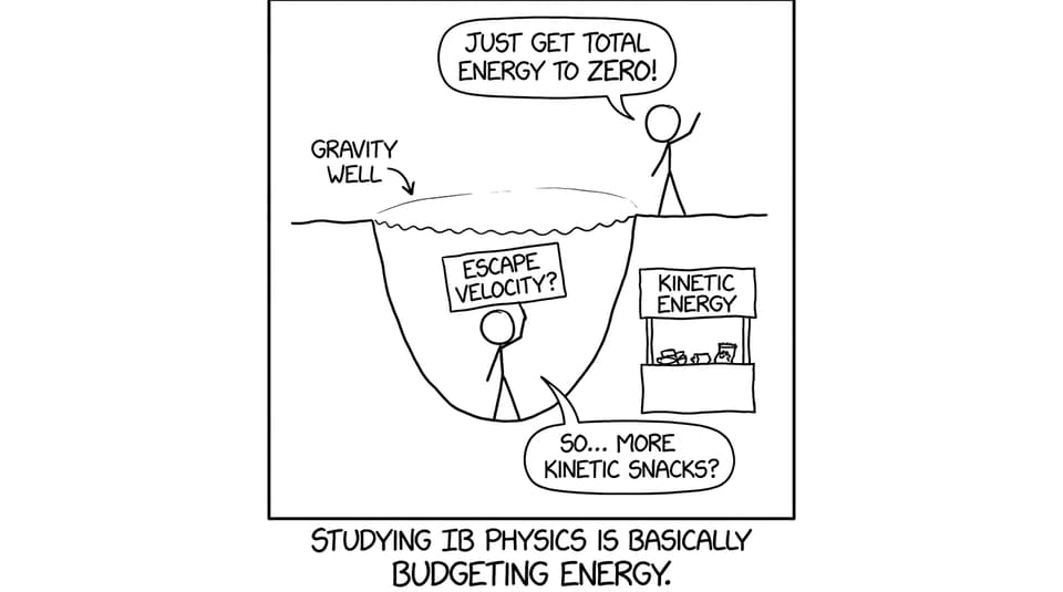 Escape velocity as energy budgeting with kinetic snacks