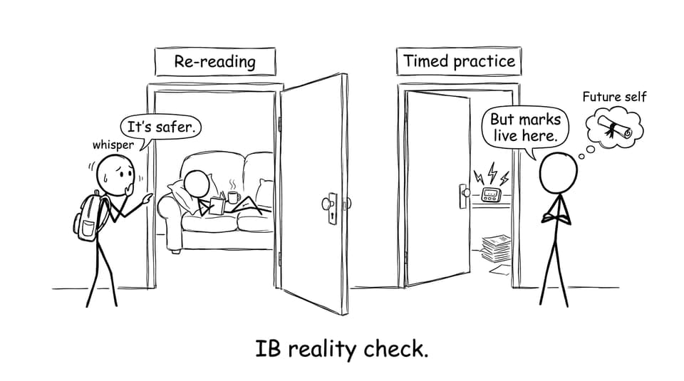 A joke about rereading vs timed practice