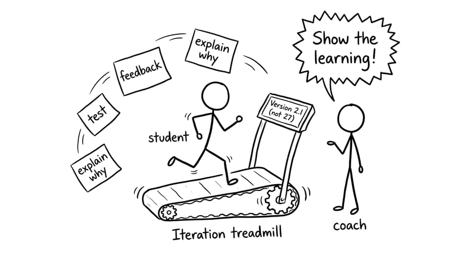 Iteration treadmill: show the learning