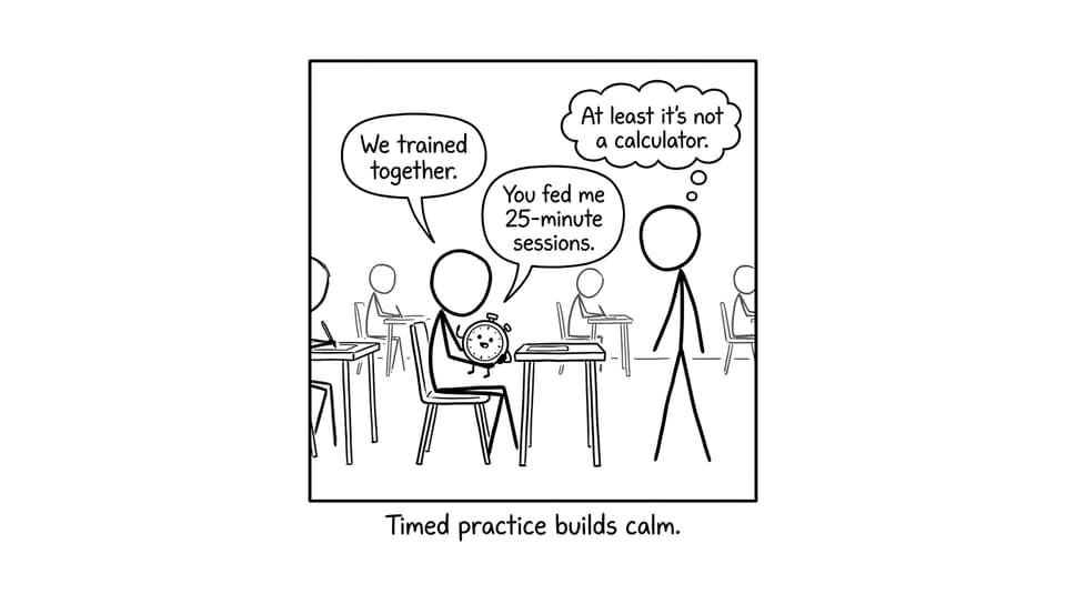 Timed practice builds calm