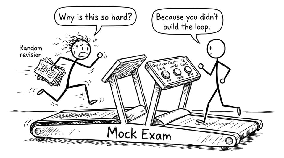 Mock exam treadmill comic