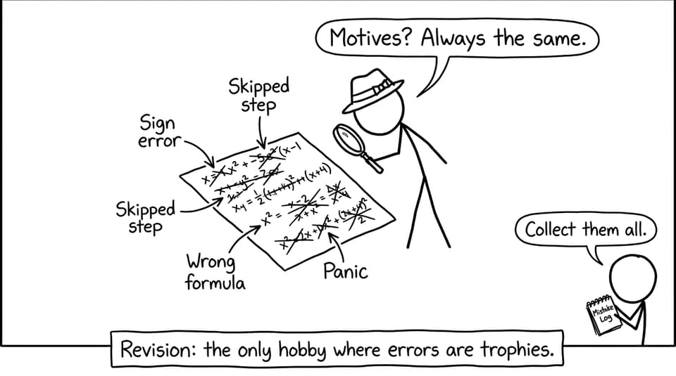Detective examining a mistake log