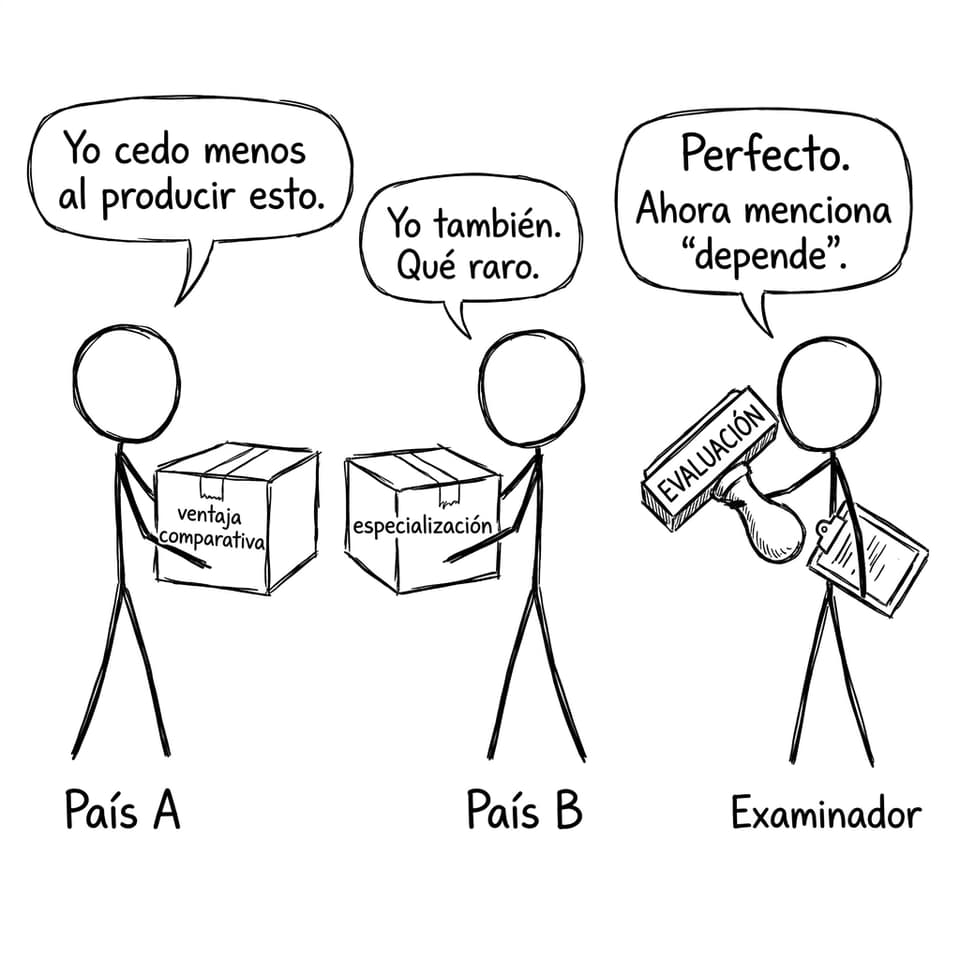 Examinador pidiendo “depende”