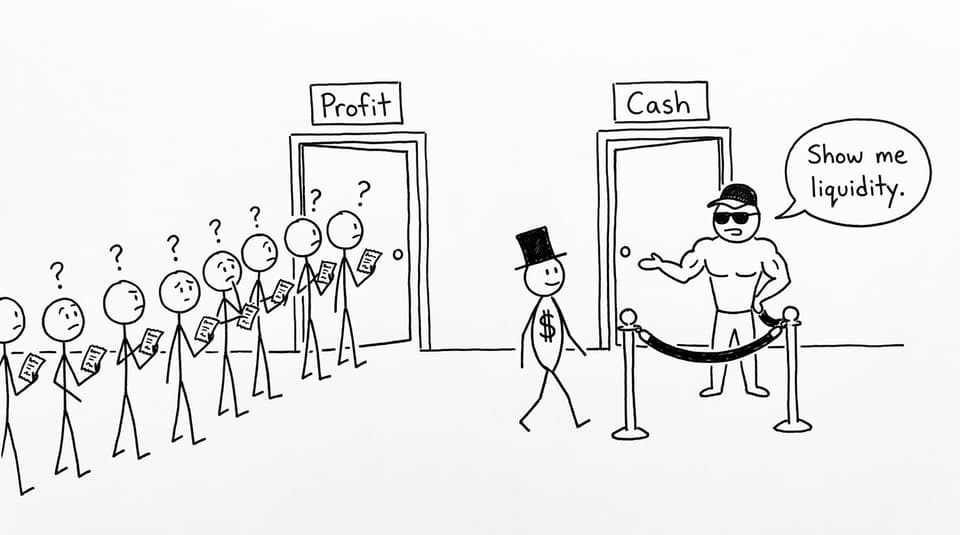 Bank bouncer liquidity comic