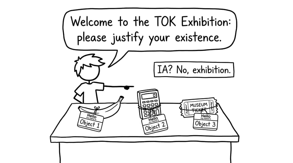 TOK exhibition objects comic