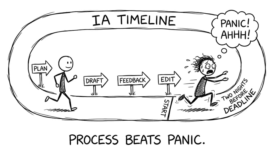 IA timeline race: steady jogger beats last-minute sprinter