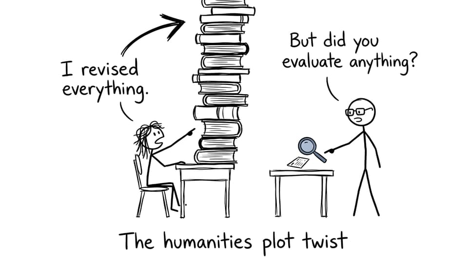A student discovers that revising everything is not the same as evaluating evidence