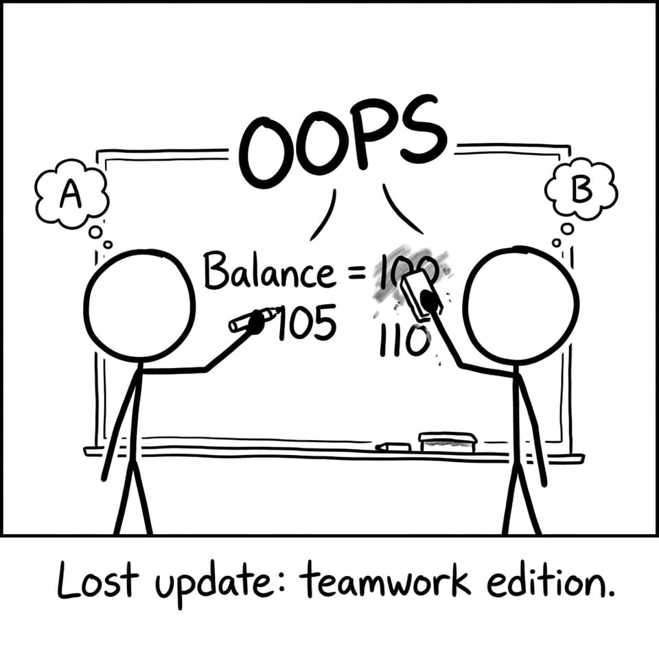 Two people updating the same number and accidentally erasing each other