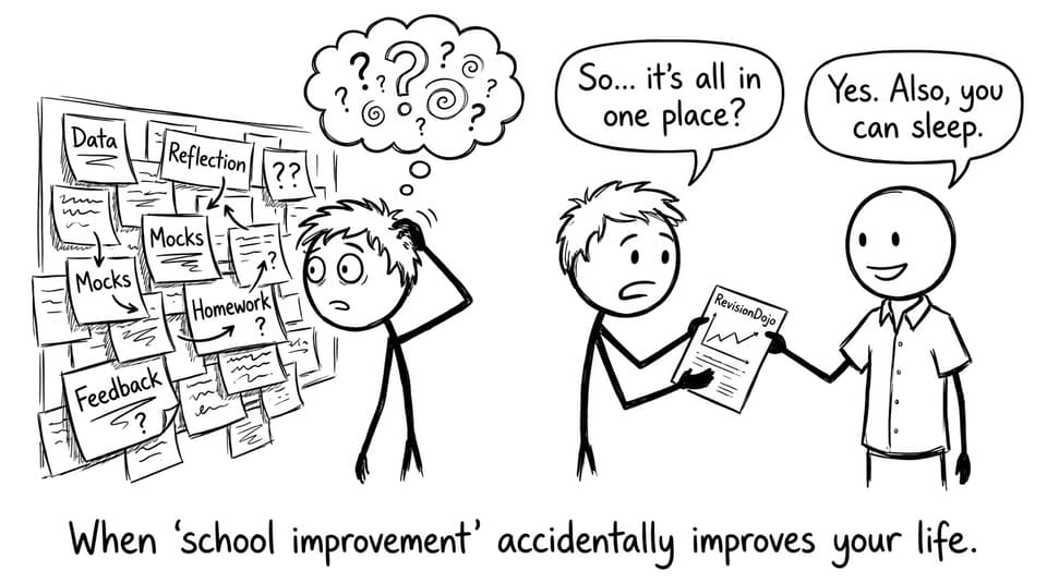 A coordinator hands a student one calm dashboard