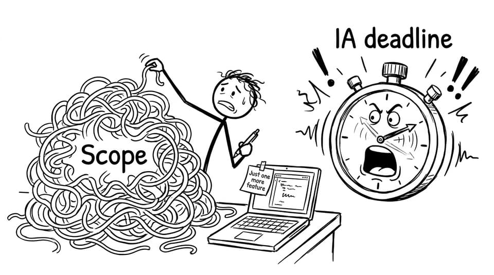 Comic about scope creep and deadline
