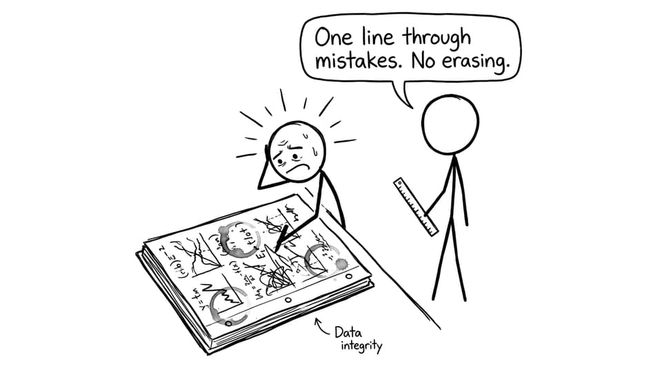A stressed student learns to not erase data