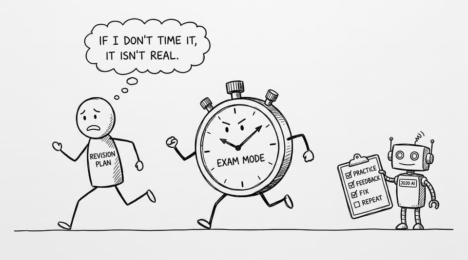 Stopwatch chasing a revision plan