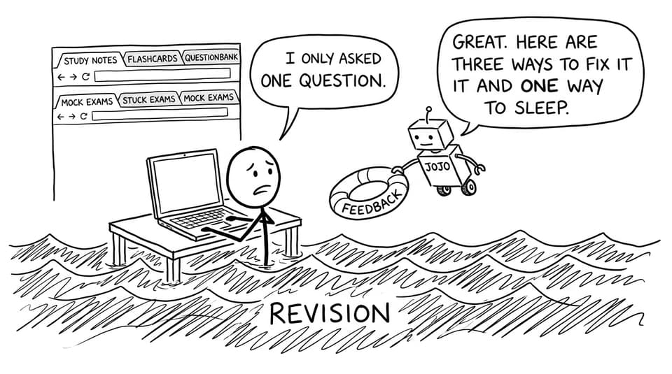 RevisionDojo-style revision chaos, rescued by feedback