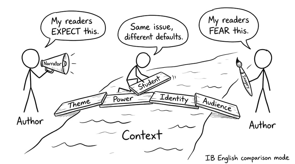 IB English comparison bridge comic