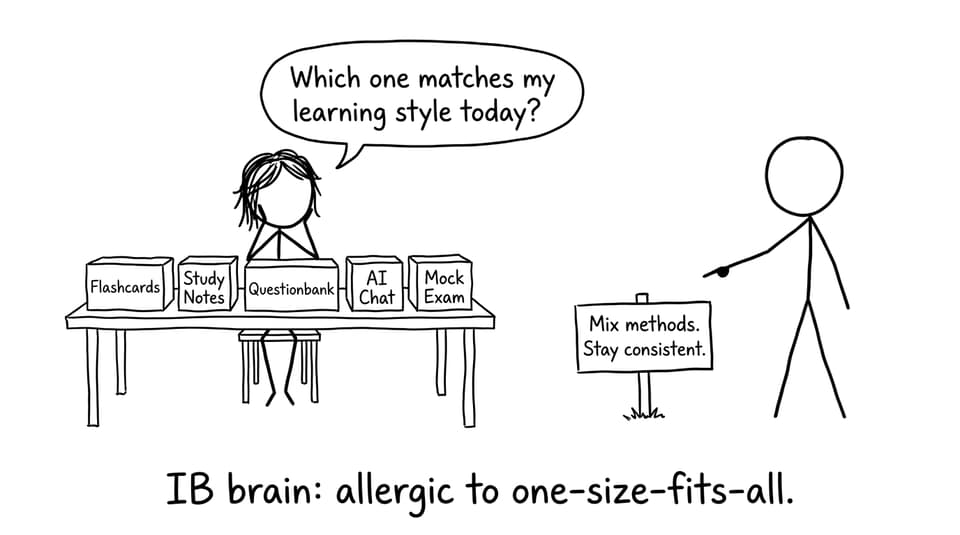 Stick figures choosing revision tools