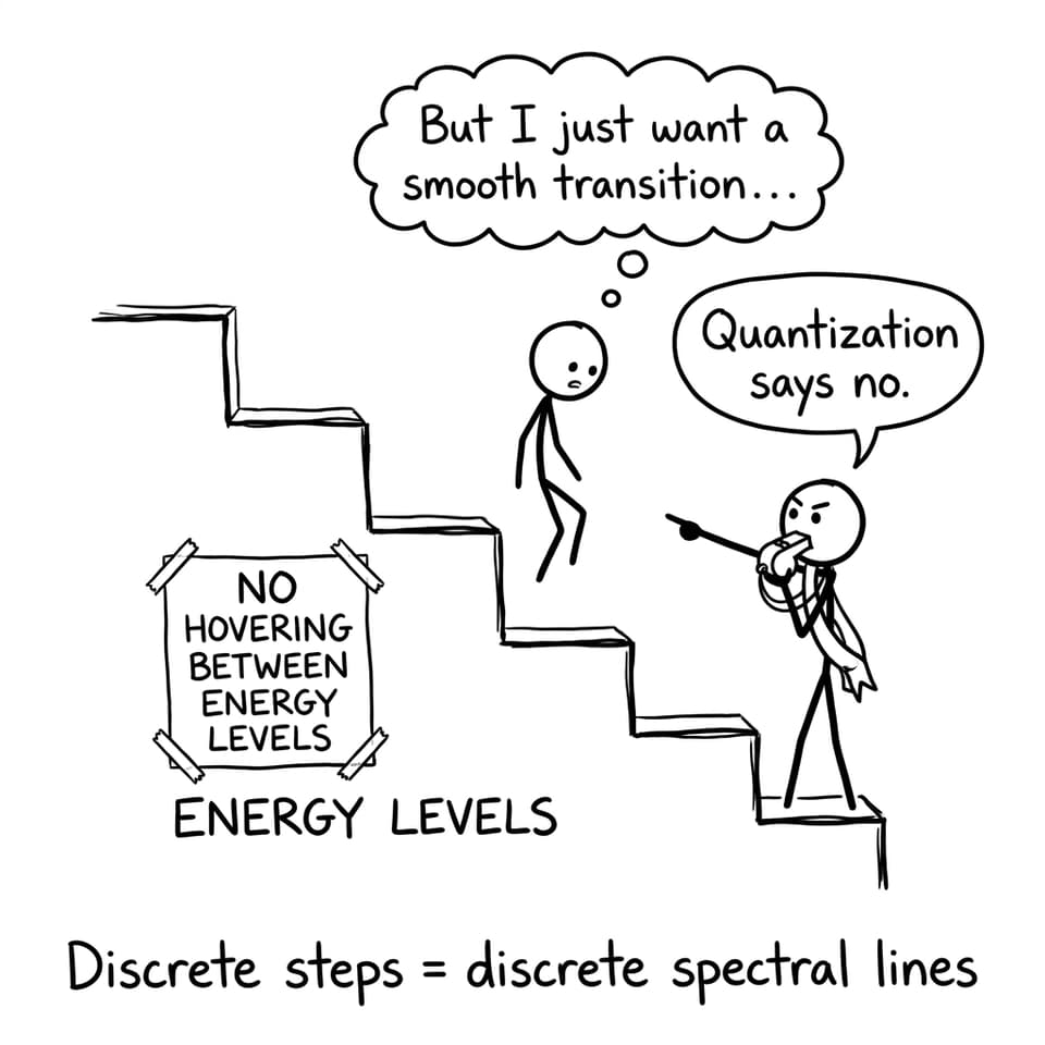 No hovering between energy levels