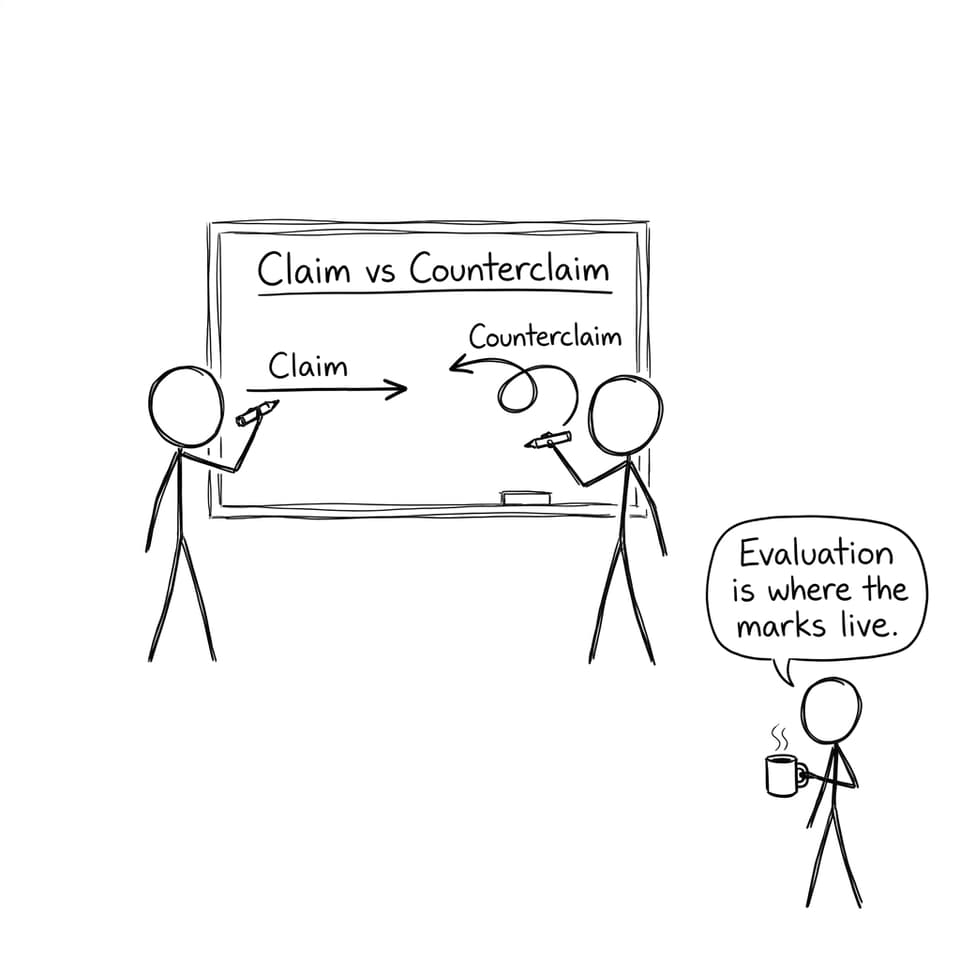 Claim vs Counterclaim whiteboard