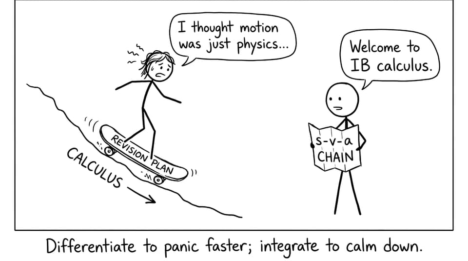 IB student rides the calculus hill