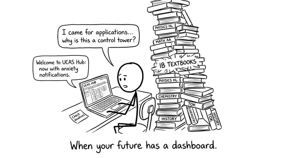 A student meets the UCAS dashboard