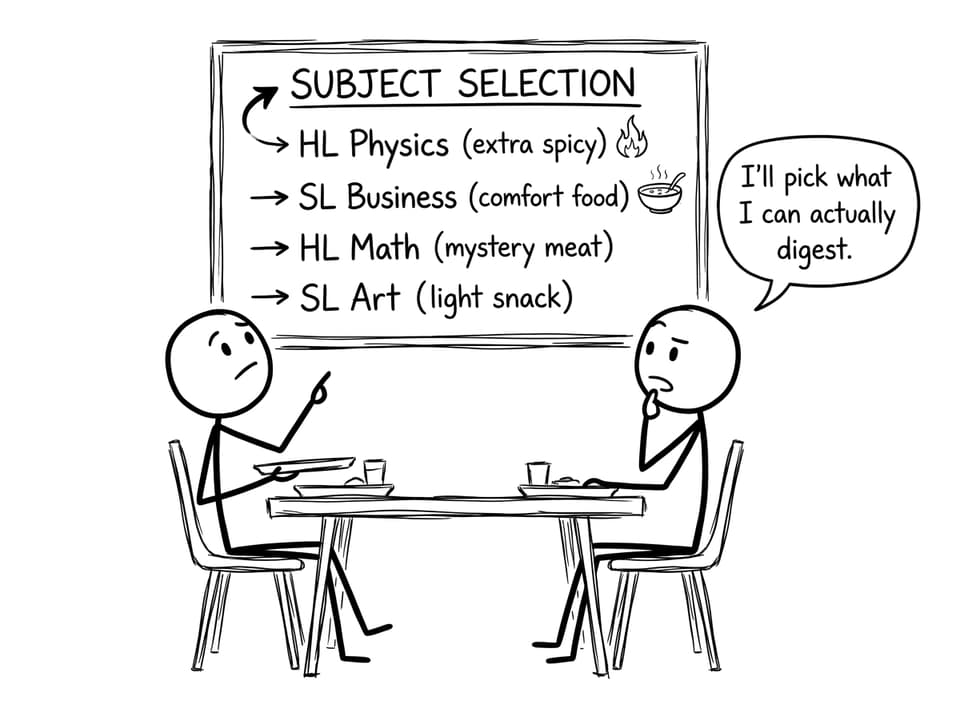 Subject Selection as a cafeteria menu