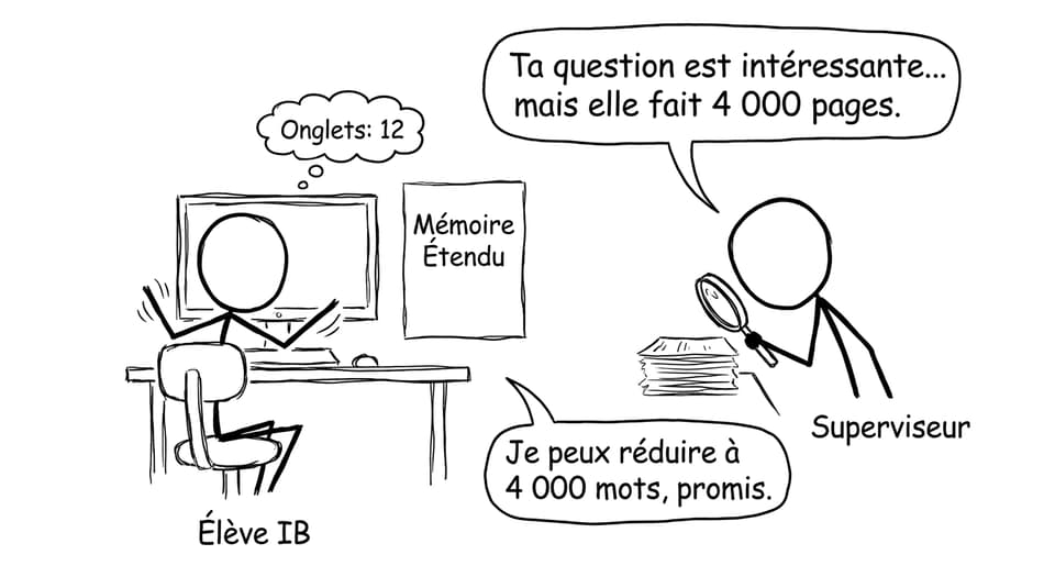Un élève face au curseur du Mémoire Étendu