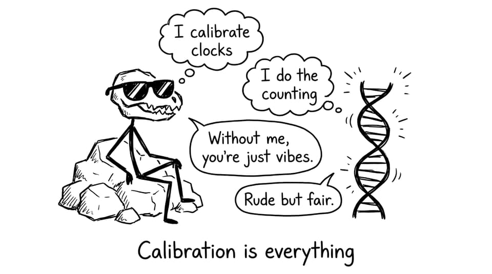 Fossil argues with DNA about calibration