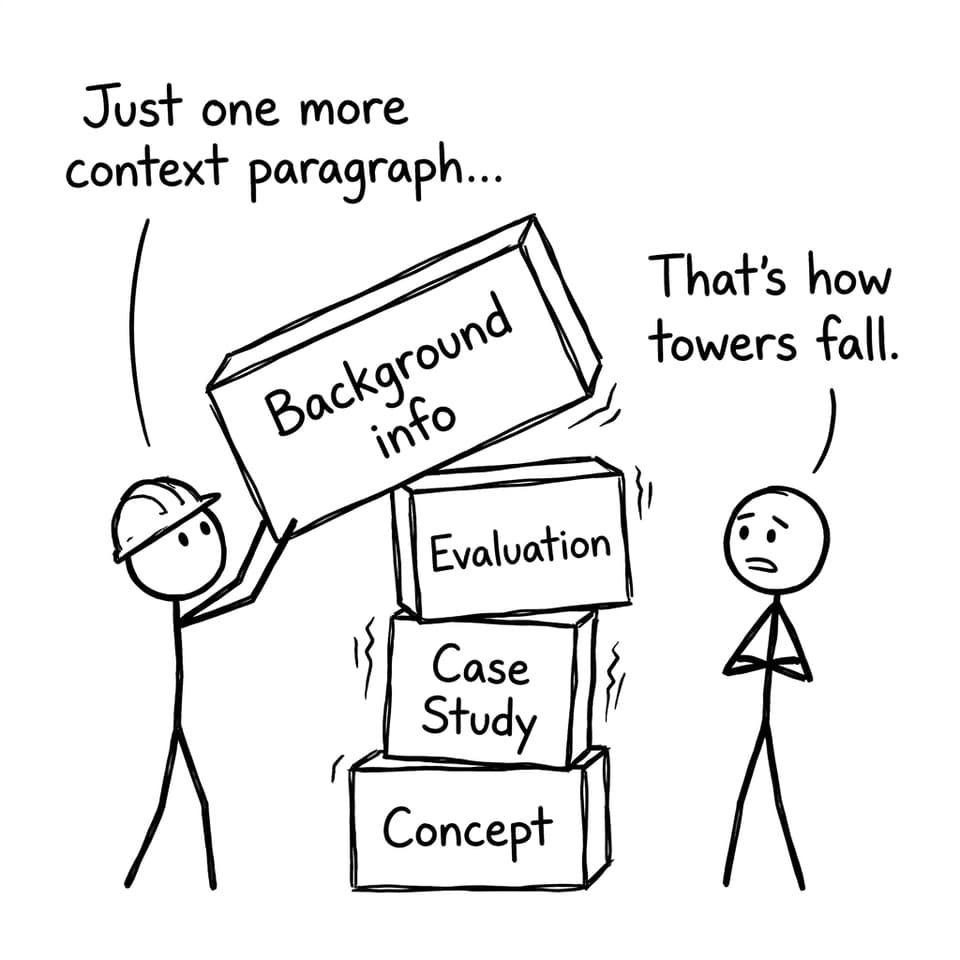 Jenga thesis tower (XKCD)