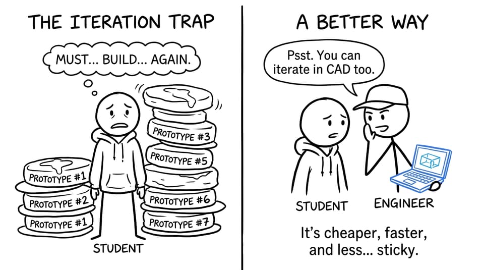Prototype stack joke: “You can iterate in CAD too”