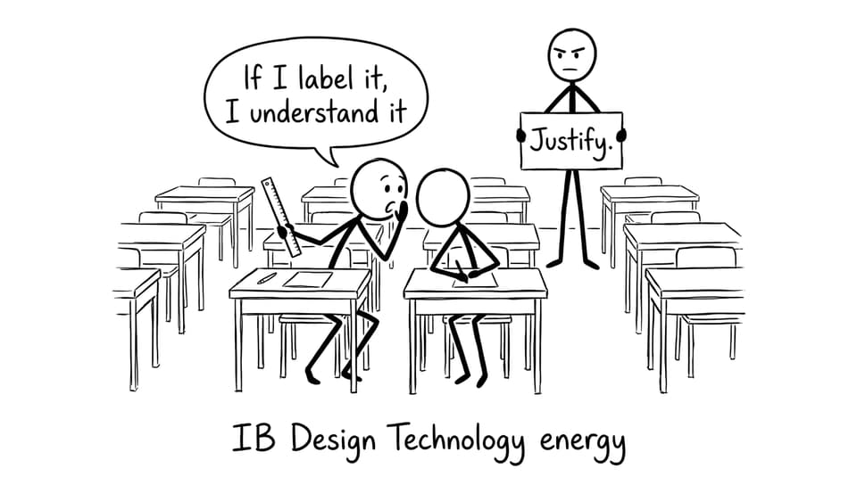 Exam hall comic about justification