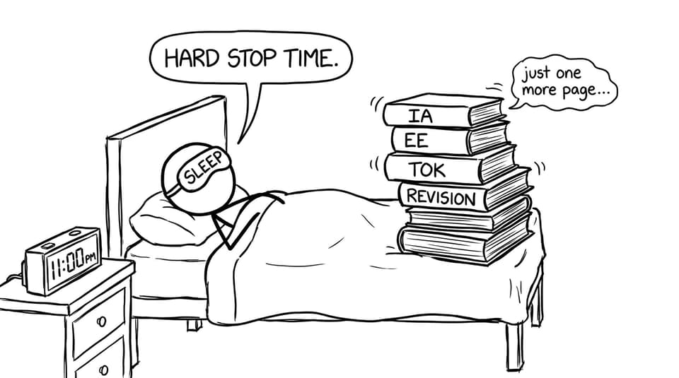 IB student sets a hard stop time