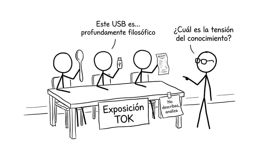 Mesa absurda de exposición TOK