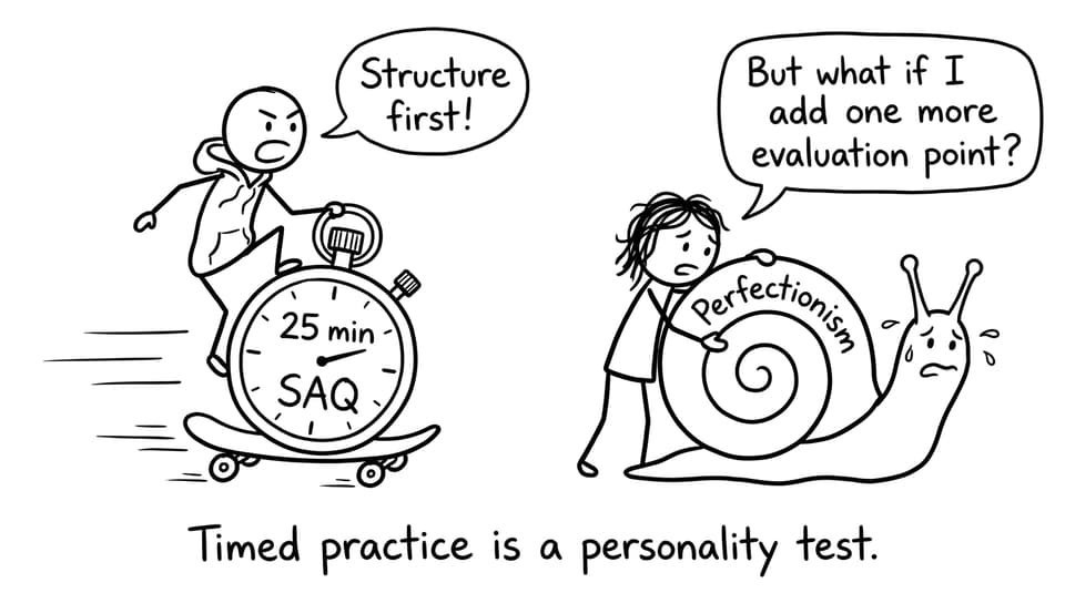 Timed practice comic