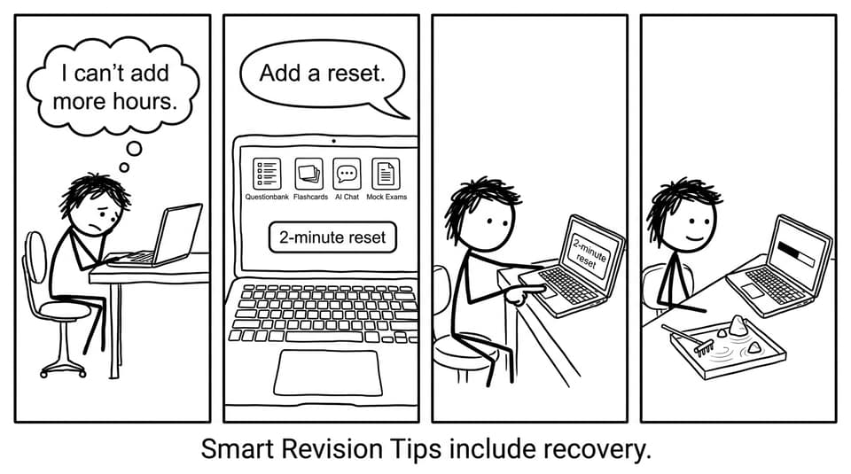 RevisionDojo on a laptop: “Add a reset”