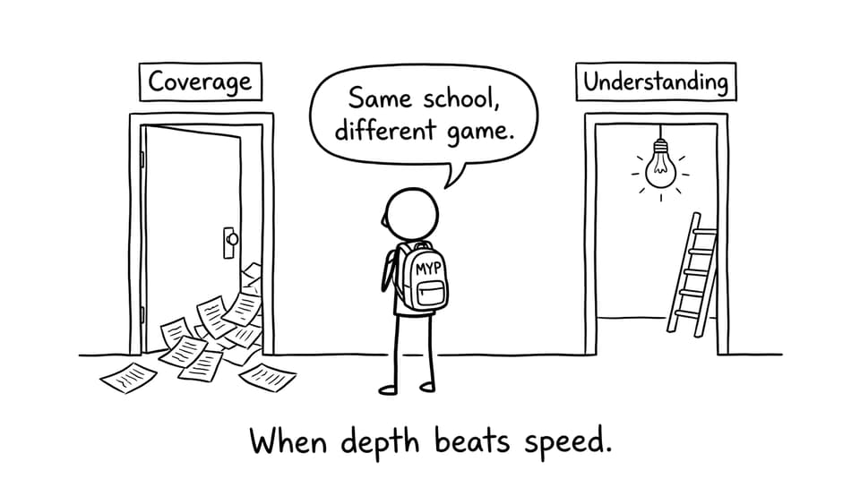Student choosing depth over speed