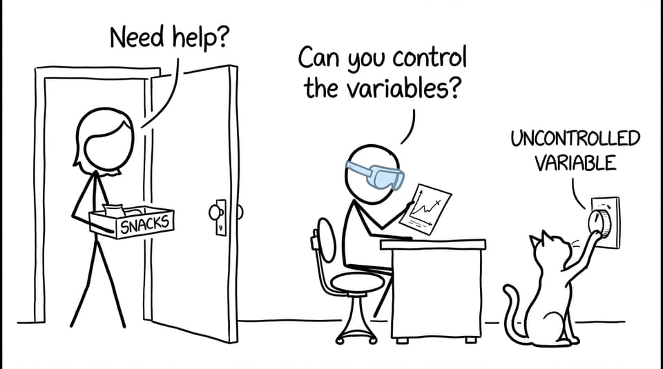 A parent discovers that the family cat is the uncontrolled variable