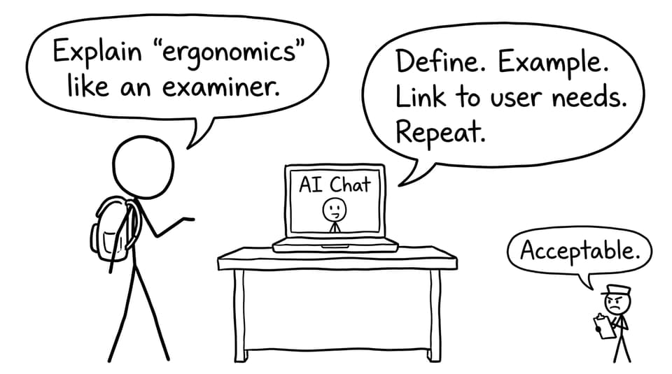 Asking AI Chat for examiner-style wording