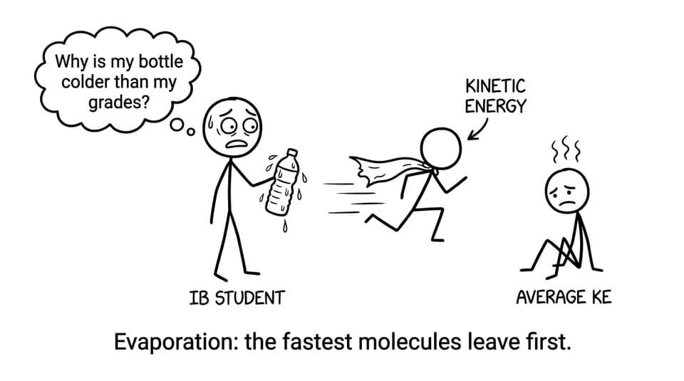 Comic about evaporation and grades