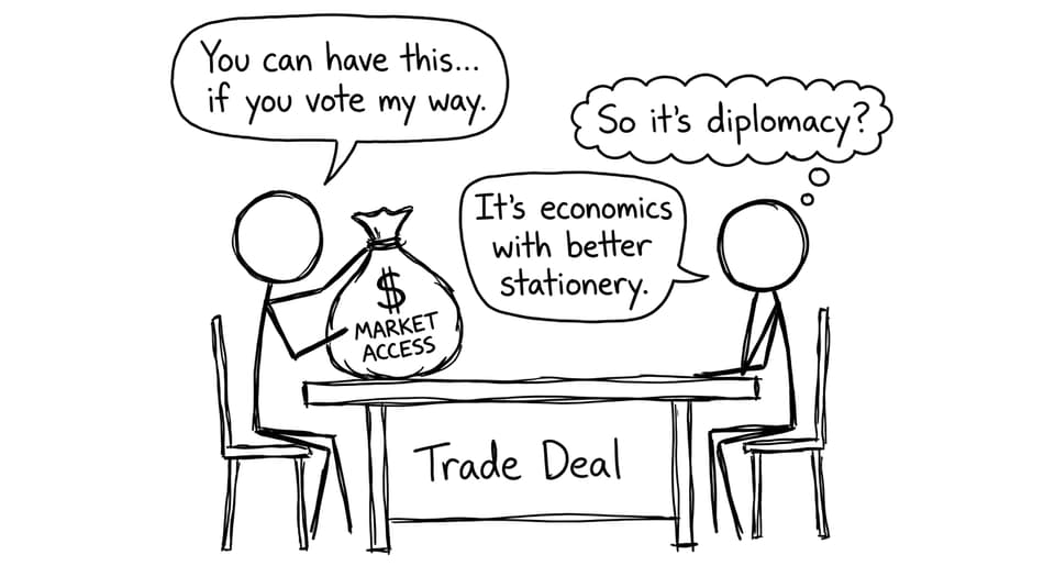 Trade deal stationery joke comic