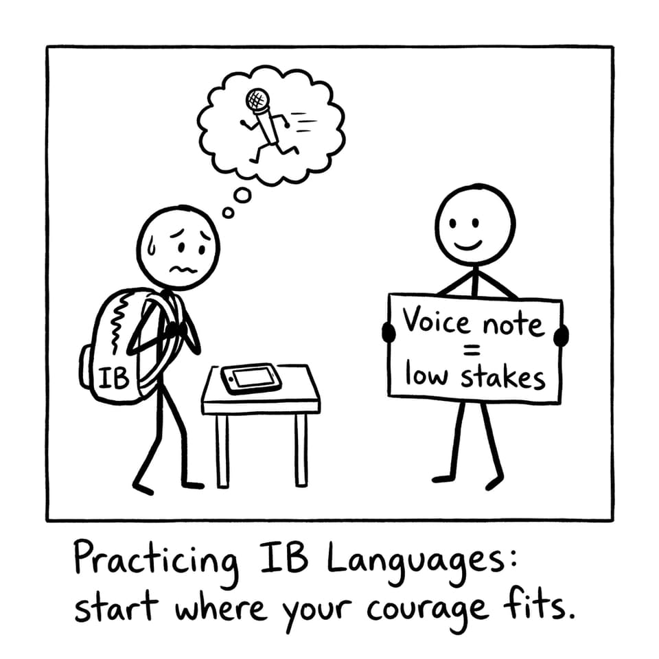 A shy student starts with voice notes