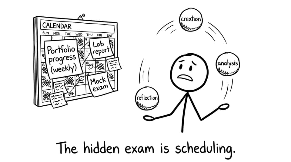 The hidden exam is scheduling