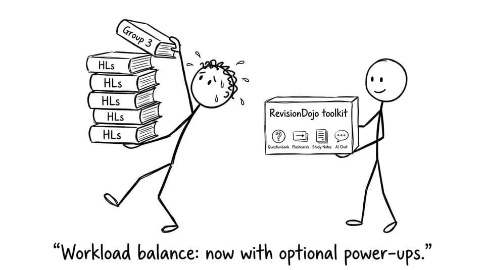 Balancing HL books while adding “Group 3,” with “RevisionDojo power-ups”