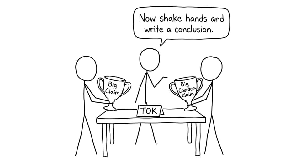 Claim and counterclaim make peace in the conclusion